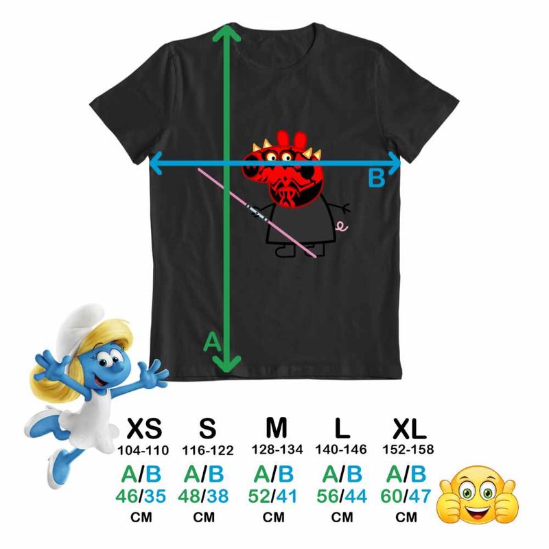 Fashion, accesorii si bijuterii - Copii - Imbracaminte copii - Tricouri copii - Tricou Copii Fete Peppa Star Wars Darth Maul CoolTrend, negru, marime XS Copii - Infinity.ro