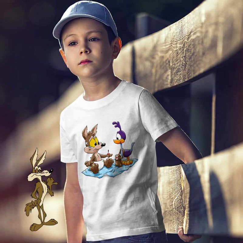 Fashion, accesorii si bijuterii - Copii - Imbracaminte copii - Tricouri copii - Tricou Copii Baieti Coiotul Strutul Bebelusi Doctor, alb, marime XL Copii - Infinity.ro