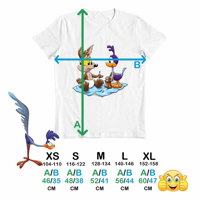 Fashion, accesorii si bijuterii - Copii - Imbracaminte copii - Tricouri copii - Tricou Copii Baieti Coiotul Strutul Bebelusi Doctor, alb, marime XL Copii - Infinity.ro