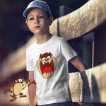 Fashion, accesorii si bijuterii - Copii - Imbracaminte copii - Tricouri copii - Tricou Copii Baieti Diavol Tasmanian Cartoon, alb, marime XL Copii - Infinity.ro