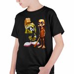 Fashion, accesorii si bijuterii - Copii - Imbracaminte copii - Tricouri copii - Tricou Copii Baieti Marvin Martian Tung Sahur Italian Brain rot, negru, marime S Copii - Infinity.ro