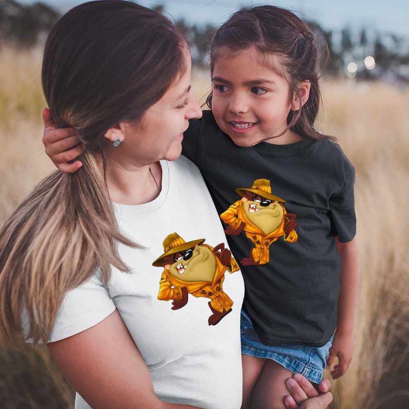 Fashion, accesorii si bijuterii - Copii - Imbracaminte copii - Tricouri copii - Tricou Copii Fete Taz Mafiot Diavol Tasmanian, alb, marime XL Copii - Infinity.ro