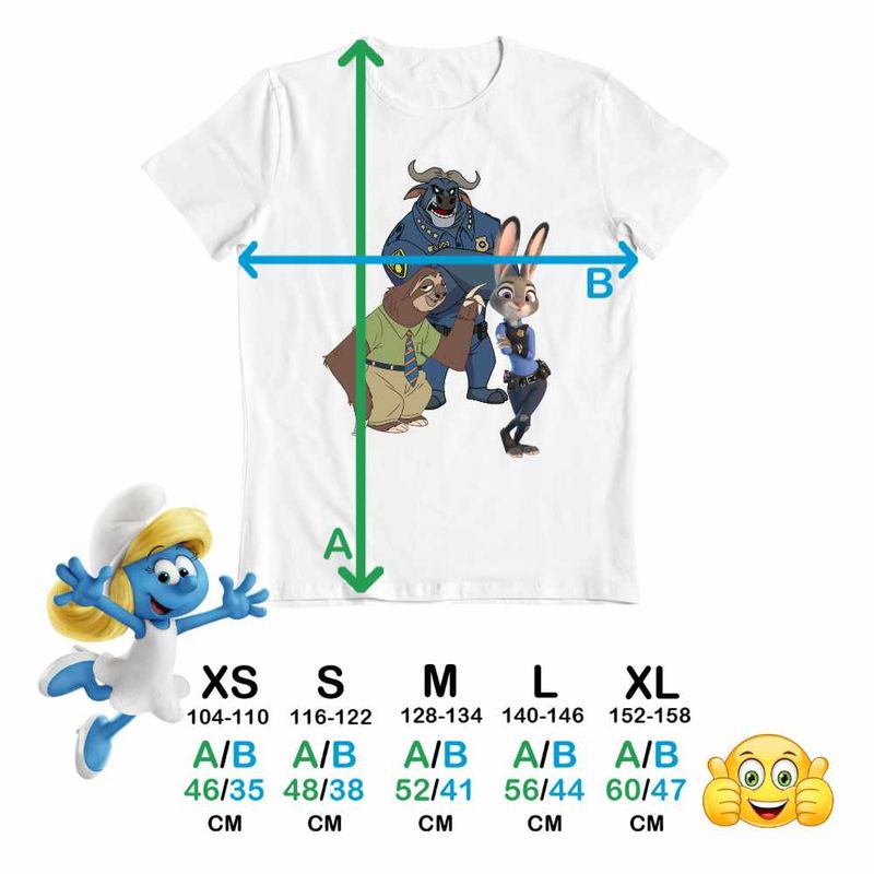 Fashion, accesorii si bijuterii - Copii - Imbracaminte copii - Tricouri copii - Tricou Copii Fete Zootopia Iepure Politist Judy CoolTrend, alb, marime S Copii - Infinity.ro