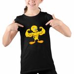 Fashion, accesorii si bijuterii - Copii - Imbracaminte copii - Tricouri copii - Tricou Copii Fete Tweety Culturism Fitness CoolTrend, negru, marime XL Copii - Infinity.ro