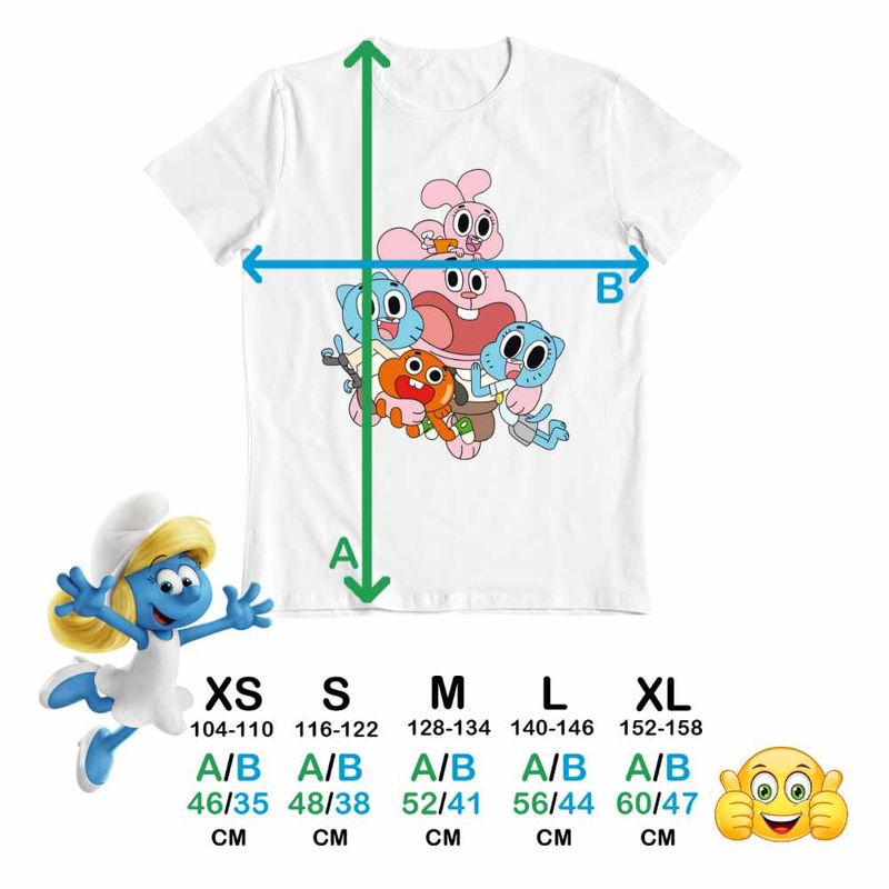 Fashion, accesorii si bijuterii - Copii - Imbracaminte copii - Tricouri copii - Tricou Copii Fete Gumball Toata Familia Gumbal CoolTrend, alb, marime M Copii - Infinity.ro