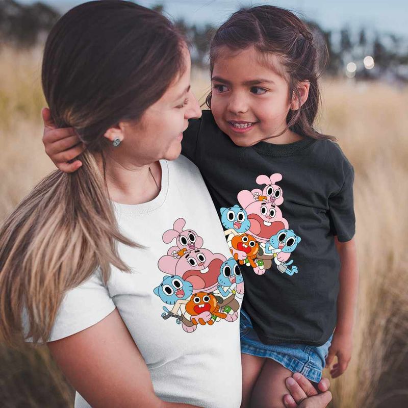 Fashion, accesorii si bijuterii - Copii - Imbracaminte copii - Tricouri copii - Tricou Copii Fete Gumball Toata Familia Gumbal CoolTrend, alb, marime M Copii - Infinity.ro