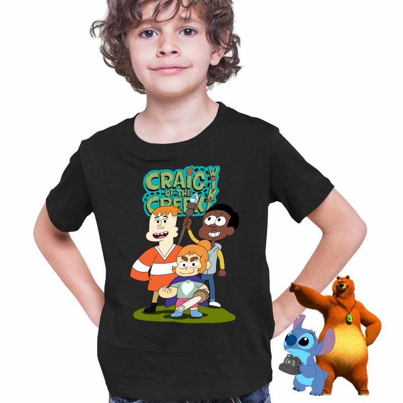 Fashion, accesorii si bijuterii - Copii - Imbracaminte copii - Tricouri copii - Tricou Copii Baieti Craig si Dumbrava Kelsey Mercer CoolTrend, negru, marime XL Copii - Infinity.ro
