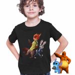 Fashion, accesorii si bijuterii - Copii - Imbracaminte copii - Tricouri copii - Tricou Copii Baieti Zootopia Judy Nick CoolTrend, negru, marime XL Copii - Infinity.ro