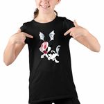 Fashion, accesorii si bijuterii - Copii - Imbracaminte copii - Tricouri copii - Tricou Copii Fete Draculas Vampirul Iepuras Liliac CoolTrend, negru, marime S Copii - Infinity.ro