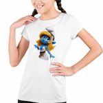 Fashion, accesorii si bijuterii - Copii - Imbracaminte copii - Tricouri copii - Tricou Copii Fete Strumfii Strumfita Zana Elf CoolTrend, alb, marime L Copii - Infinity.ro