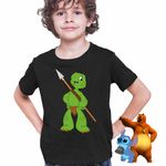 Fashion, accesorii si bijuterii - Copii - Imbracaminte copii - Tricouri copii - Tricou Copii Baieti Franklin Luptator Vanator CoolTrend, negru, marime M Copii - Infinity.ro