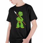 Fashion, accesorii si bijuterii - Copii - Imbracaminte copii - Tricouri copii - Tricou Copii Baieti Franklin Luptator Vanator CoolTrend, negru, marime M Copii - Infinity.ro