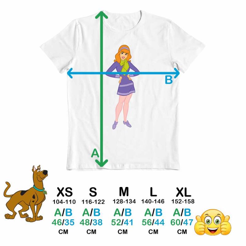 Fashion, accesorii si bijuterii - Copii - Imbracaminte copii - Tricouri copii - Tricou Copii Baieti Scooby Doo Daphne Blake, alb, marime XL Copii - Infinity.ro