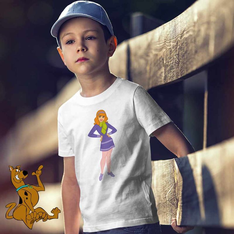Fashion, accesorii si bijuterii - Copii - Imbracaminte copii - Tricouri copii - Tricou Copii Baieti Scooby Doo Daphne Blake, alb, marime XL Copii - Infinity.ro