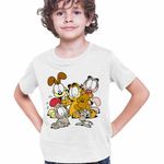 Fashion, accesorii si bijuterii - Copii - Imbracaminte copii - Tricouri copii - Tricou Copii Baieti Garfield Dream Team Pisici, alb, marime S Copii - Infinity.ro