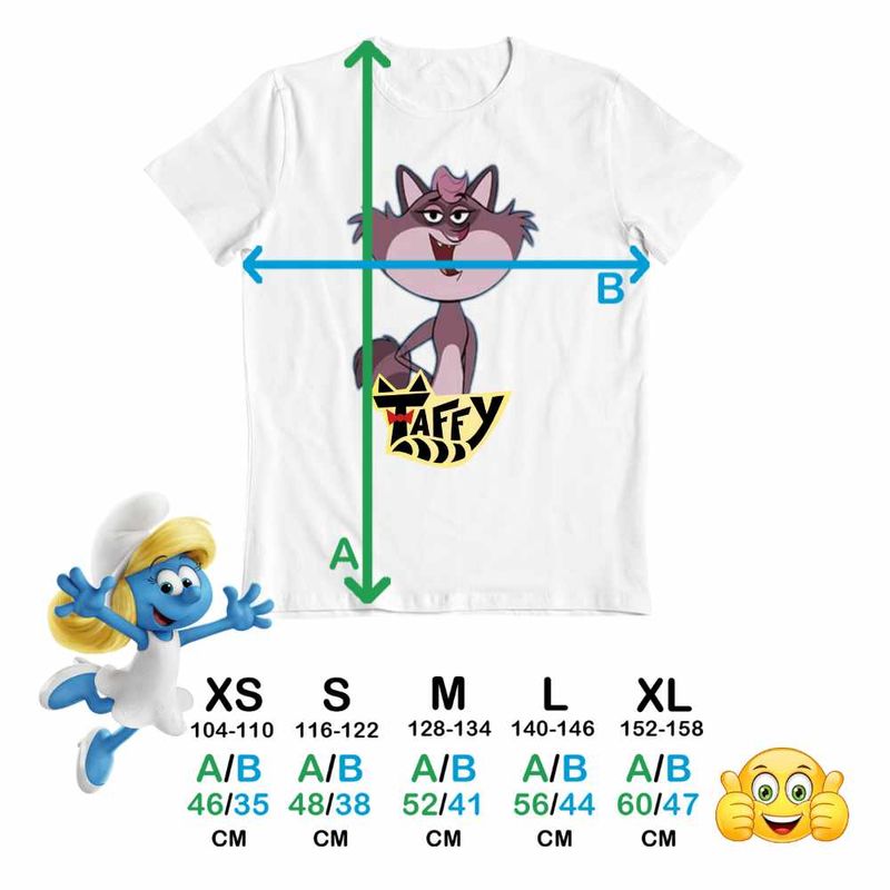 Fashion, accesorii si bijuterii - Copii - Imbracaminte copii - Tricouri copii - Tricou Copii Fete Taffy Mish Desen Animat CoolTrend, alb, marime L Copii - Infinity.ro