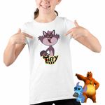Fashion, accesorii si bijuterii - Copii - Imbracaminte copii - Tricouri copii - Tricou Copii Fete Taffy Mish Desen Animat CoolTrend, alb, marime L Copii - Infinity.ro