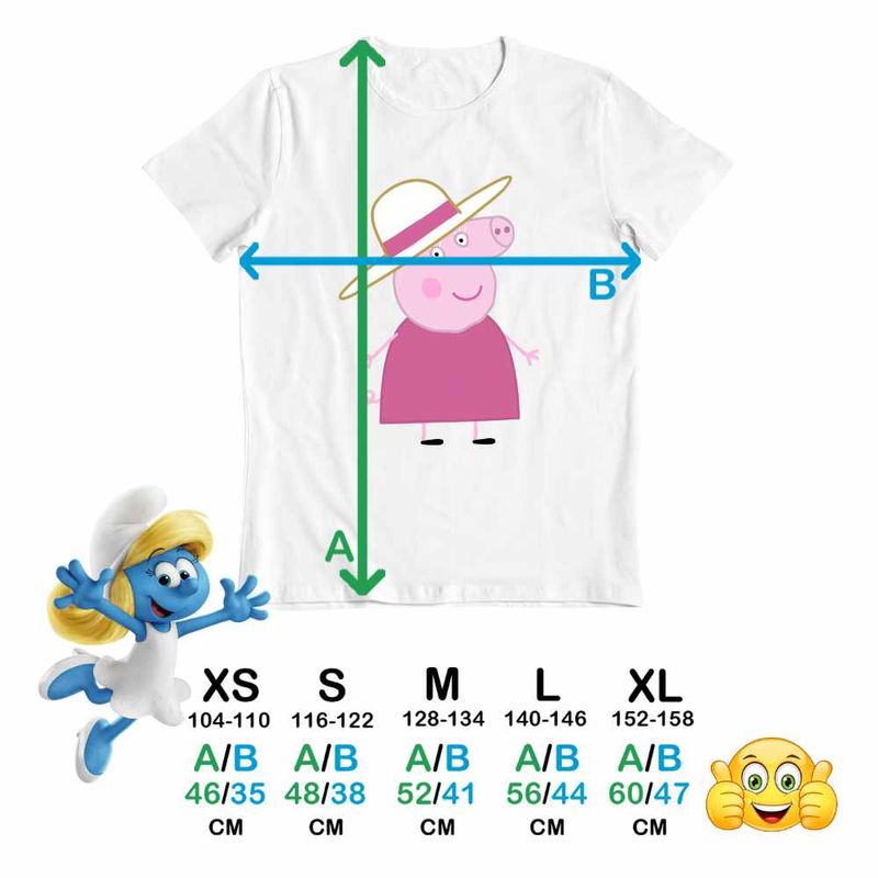 Fashion, accesorii si bijuterii - Copii - Imbracaminte copii - Tricouri copii - Tricou Copii Fete Bunica Purcelusa Peppa Pig CoolTrend, alb, marime S Copii - Infinity.ro