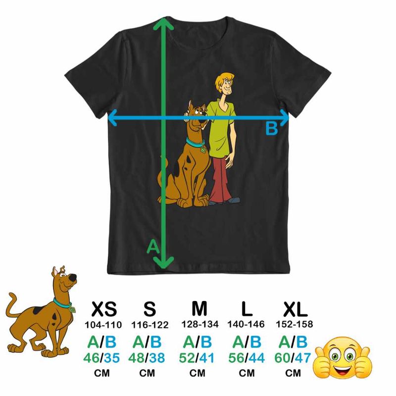 Fashion, accesorii si bijuterii - Copii - Imbracaminte copii - Tricouri copii - Tricou Copii Baieti Scooby Doo Shaggy Dog German, negru, marime M Copii - Infinity.ro