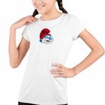 Fashion, accesorii si bijuterii - Copii - Imbracaminte copii - Tricouri copii - Tricou Copii Fete Papa Strumf Smurf CoolTrend, alb, marime XL Copii - Infinity.ro