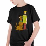 Fashion, accesorii si bijuterii - Copii - Imbracaminte copii - Tricouri copii - Tricou Copii Baieti Scooby Doo Shaggy Dog German, negru, marime M Copii - Infinity.ro