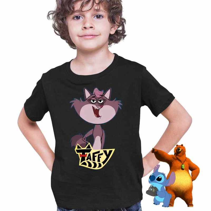 Fashion, accesorii si bijuterii - Copii - Imbracaminte copii - Tricouri copii - Tricou Copii Baieti Taffy Mish Desen Animat CoolTrend, negru, marime L Copii - Infinity.ro