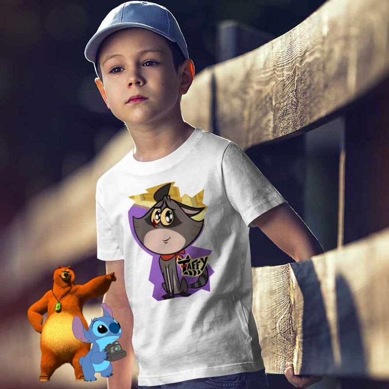 Fashion, accesorii si bijuterii - Copii - Imbracaminte copii - Tricouri copii - Tricou Copii Baieti Taffy Desene Animate CoolTrend, alb, marime XS Copii - Infinity.ro