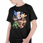 Fashion, accesorii si bijuterii - Copii - Imbracaminte copii - Tricouri copii - Tricou Copii Baieti Taffy Mr Bean Creeper Balerina Labubu Harry Potter CoolTrend, negru, marime XS Copii - Infinity.ro