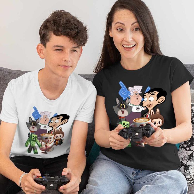 Fashion, accesorii si bijuterii - Copii - Imbracaminte copii - Tricouri copii - Tricou Copii Baieti Taffy Mr Bean Creeper Balerina Labubu Harry Potter CoolTrend, negru, marime XS Copii - Infinity.ro