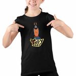 Fashion, accesorii si bijuterii - Copii - Imbracaminte copii - Tricouri copii - Tricou Copii Fete Bentley Taffy Desene cu Raton CoolTrend, negru, marime L Copii - Infinity.ro