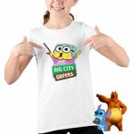Fashion, accesorii si bijuterii - Copii - Imbracaminte copii - Tricouri copii - Tricou Copii Fete Familia Green la Oras Bunica CoolTrend, alb, marime S Copii - Infinity.ro