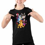 Fashion, accesorii si bijuterii - Copii - Imbracaminte copii - Tricouri copii - Tricou Copii Fete Taffy Paienjenel Bluey Garda Felina Kion Catelusi Constructori CoolTrend, negru, marime M Copii - Infinity.ro