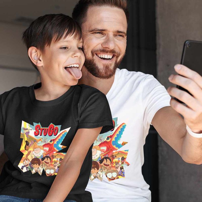 Fashion, accesorii si bijuterii - Copii - Imbracaminte copii - Tricouri copii - Tricou Copii Baieti StuGo Desen Animat CoolTrend, alb, marime M Copii - Infinity.ro
