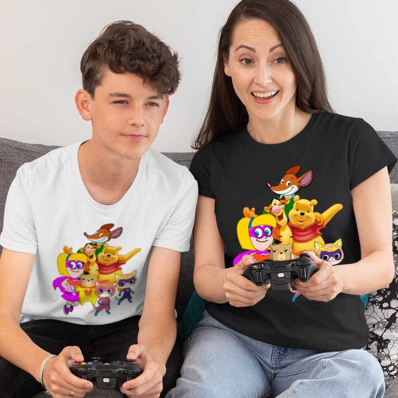 Fashion, accesorii si bijuterii - Copii - Imbracaminte copii - Tricouri copii - Tricou Copii Baieti Hamster Gretel Geronimo Winnie Super Pisicute CoolTrend, negru, marime S Copii - Infinity.ro