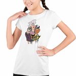 Fashion, accesorii si bijuterii - Copii - Imbracaminte copii - Tricouri copii - Tricou Copii Fete Mrs Muchmore Taffy Bentley CoolTrend, alb, marime XS Copii - Infinity.ro