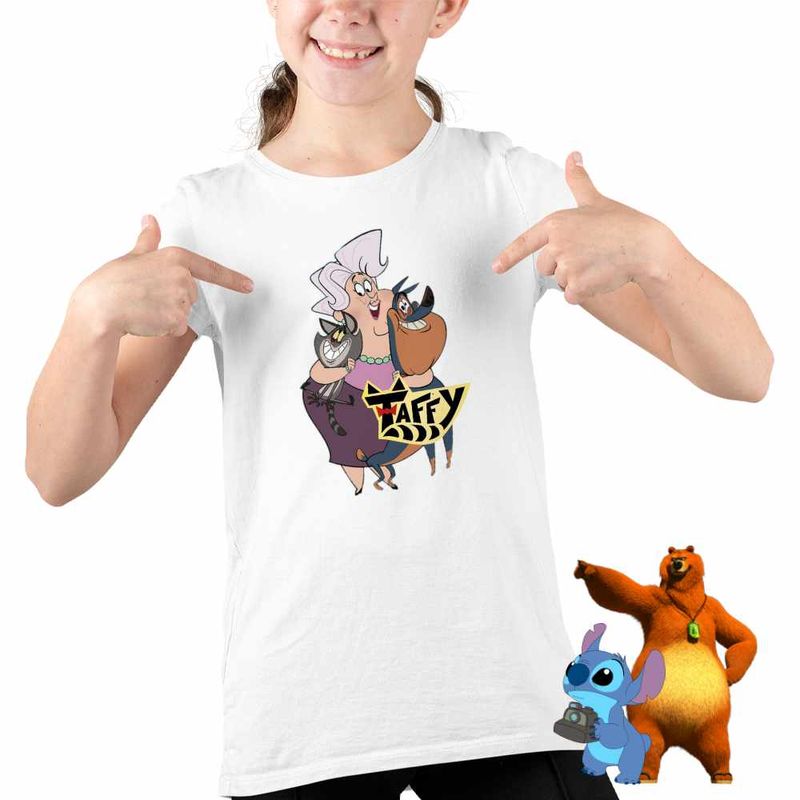Fashion, accesorii si bijuterii - Copii - Imbracaminte copii - Tricouri copii - Tricou Copii Fete Mrs Muchmore Taffy Bentley CoolTrend, alb, marime XS Copii - Infinity.ro