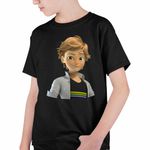 Fashion, accesorii si bijuterii - Copii - Imbracaminte copii - Tricouri copii - Tricou Copii Baieti Adrien Agreste Miraculous Buburuza Noir CoolTrend, negru, marime XS Copii - Infinity.ro