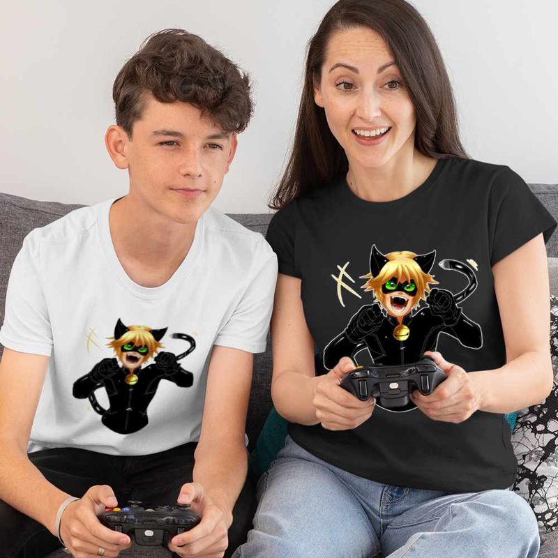 Fashion, accesorii si bijuterii - Copii - Imbracaminte copii - Tricouri copii - Tricou Copii Baieti Adrian Agreste Miraculos Adrien Motanul Negru Noir CoolTrend, negru, marime S Copii - Infinity.ro