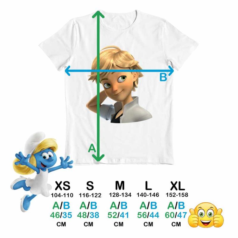 Fashion, accesorii si bijuterii - Copii - Imbracaminte copii - Tricouri copii - Tricou Copii Baieti Adrien Agreste Miraculos Adrian Motanul Noir CoolTrend, alb, marime XL Copii - Infinity.ro