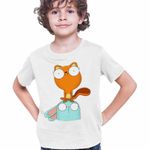 Fashion, accesorii si bijuterii - Copii - Imbracaminte copii - Tricouri copii - Tricou Copii Baieti Kiff Barry Veverita Iepure CoolTrend, alb, marime M Copii - Infinity.ro