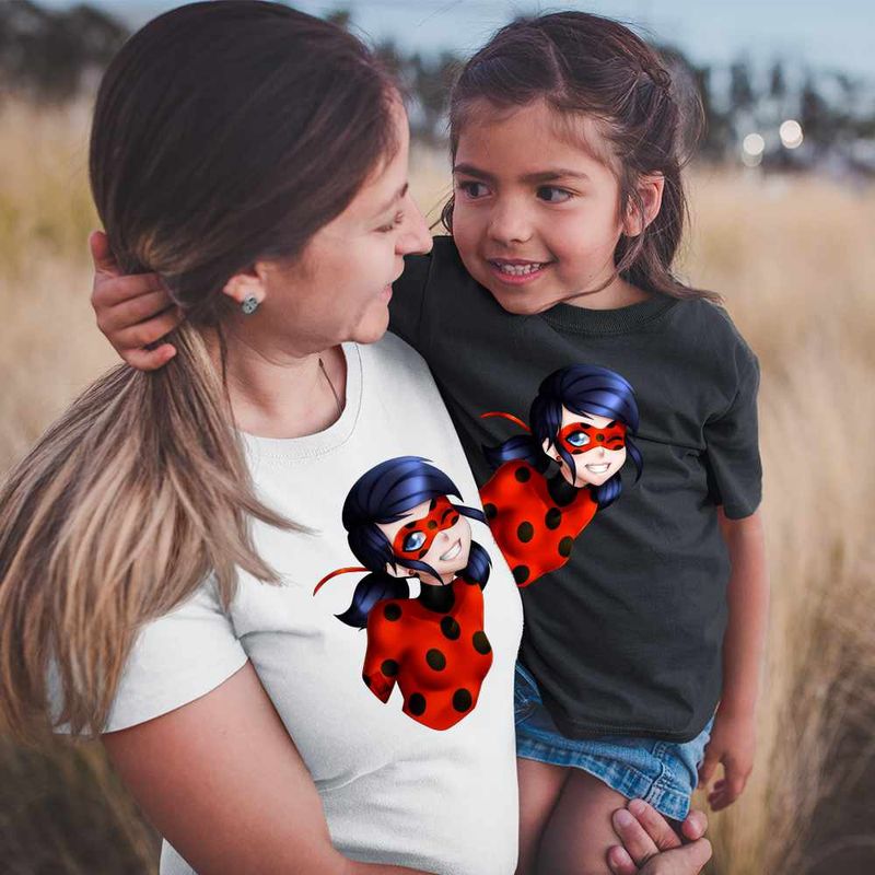 Fashion, accesorii si bijuterii - Copii - Imbracaminte copii - Tricouri copii - Tricou Copii Fete Miraculos Buburuza Marinette Ladybug Miraculous CoolTrend, alb, marime L Copii - Infinity.ro