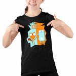 Fashion, accesorii si bijuterii - Copii - Imbracaminte copii - Tricouri copii - Tricou Copii Fete Kiff Barry Friends Iepuras CoolTrend, negru, marime XL Copii - Infinity.ro