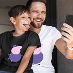 Fashion, accesorii si bijuterii - Copii - Imbracaminte copii - Tricouri copii - Tricou Copii Baieti Bunicu Purcelusa Peppa Pig CoolTrend, alb, marime XS Copii - Infinity.ro
