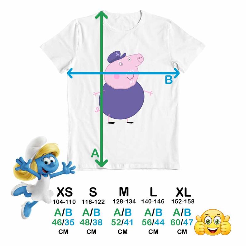 Fashion, accesorii si bijuterii - Copii - Imbracaminte copii - Tricouri copii - Tricou Copii Baieti Bunicu Purcelusa Peppa Pig CoolTrend, alb, marime XS Copii - Infinity.ro