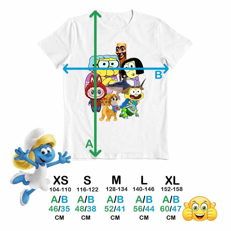 Fashion, accesorii si bijuterii - Copii - Imbracaminte copii - Tricouri copii - Tricou Copii Baieti Familia Green Labubu Paienjenel Tung Sahur Robogobo CoolTrend, alb, marime XL Copii - Infinity.ro