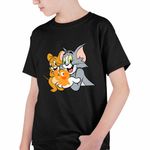 Fashion, accesorii si bijuterii - Copii - Imbracaminte copii - Tricouri copii - Tricou Copii Baieti Lamput Tom si Jerry CoolTrend, negru, marime L Copii - Infinity.ro