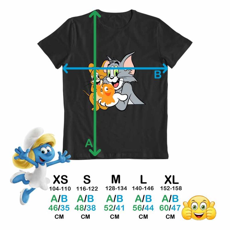 Fashion, accesorii si bijuterii - Copii - Imbracaminte copii - Tricouri copii - Tricou Copii Baieti Lamput Tom si Jerry CoolTrend, negru, marime L Copii - Infinity.ro
