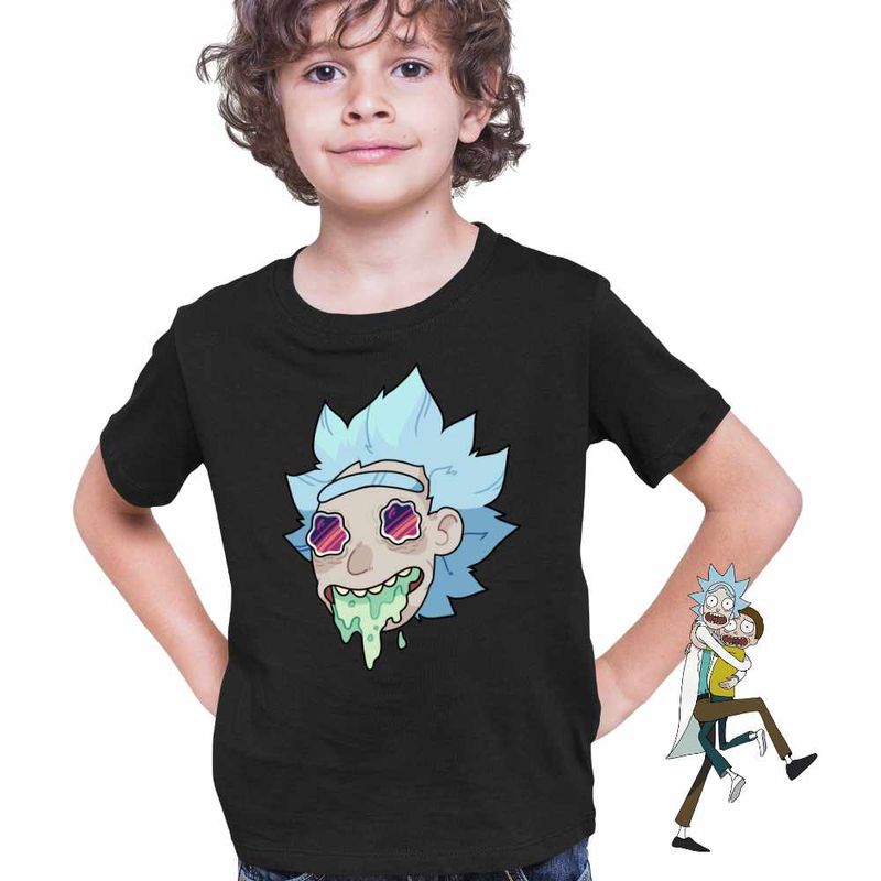Fashion, accesorii si bijuterii - Copii - Imbracaminte copii - Tricouri copii - Tricou Copii Baieti Rick and Morty Legend, negru, marime M Copii - Infinity.ro