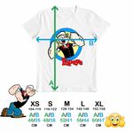 Fashion, accesorii si bijuterii - Copii - Imbracaminte copii - Tricouri copii - Tricou Copii Baieti Marinar Popeye Desene Animate Timonier, alb, marime S Copii - Infinity.ro