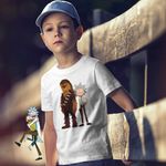 Fashion, accesorii si bijuterii - Copii - Imbracaminte copii - Tricouri copii - Tricou Copii Baieti Rick and Morty Chewbacca Star Wars, alb, marime XS Copii - Infinity.ro